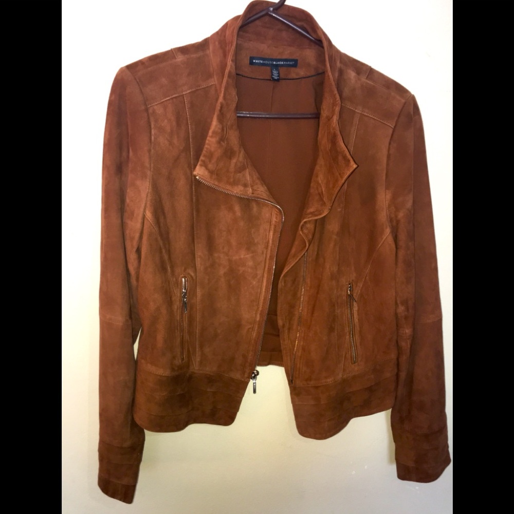 White House black market suede jacket size L